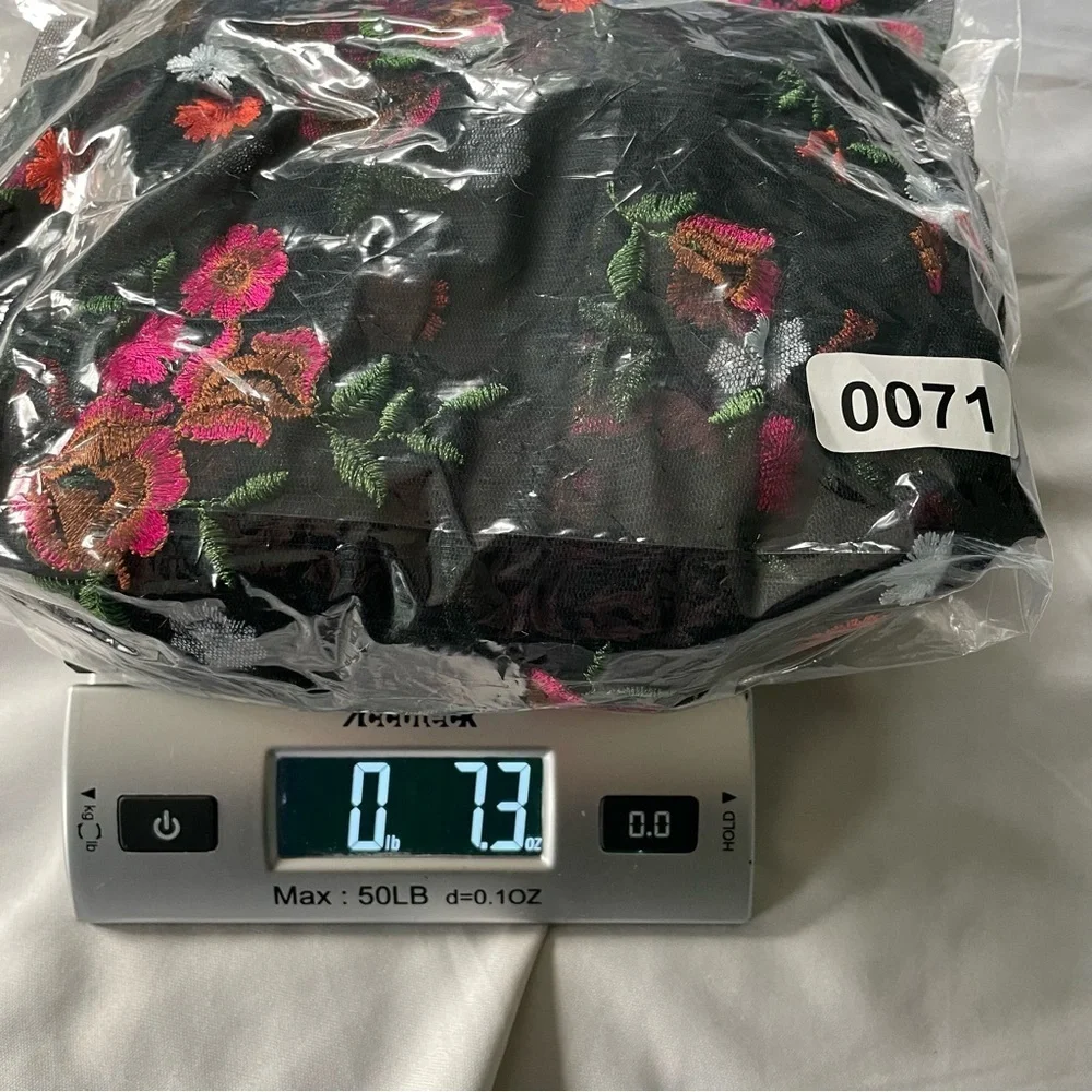 RD+KoKo Black Sheer Overlay Floral Maxi Dress Womens Med Short Sleeve Whimsigoth - Picture 12 of 12